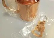 Finlandia Vodka of Finland Copper Mug w/Wheatley Vodka Copper Bottle Opener...