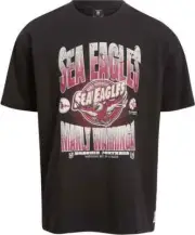 Manly Sea Eagles 2025 NRL Mens Boxy Fit Graphic Shirt Sizes S-5XL BNWT