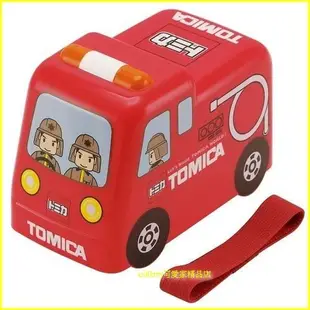 asdfkitty可愛家☆TOMICA小汽車-消防車雙層便當盒/救火車-日本正版商品