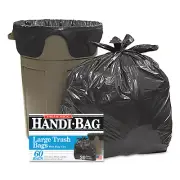 Handi-Bag Hab6Ft60 Super Value Pack Trash Bags, 30 X 33, Black, 60/Box