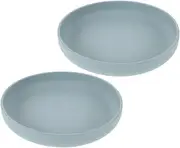 HOLIDYOYO 2pc Suction Plate Set Portion Control Plate for Elderly Boys and Girls Disabled Seniors Non-Spill Dishwasher Safe Food Grade Silicone