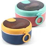 2PCS Soup Bowl with Lid Microwave Soup Mug 30oz Insulated Food Container Leakproof Ramen Noodle Bowl with Foldable Spoon Portable Thermal Food Box Washable Food Box for Home School Office Work