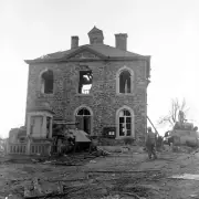 WW2 WWII Photo World War Two Battle of Bulge Scene December 1944 German Panther