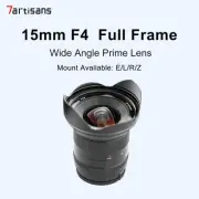7Artisans 15mm F4 Full Frame Manual Wide Angle Lens for Canon Nikon Sony L-mount