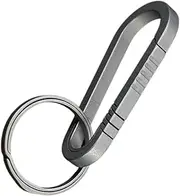 [GALPADA] Titanium Keychain for Men Durable Belt Clip Key Holder with Key Ring for Outdoor Camping and Hiking Sleek Design with Craftsmanship