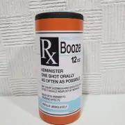 Booze Prescription RX Stainless Steel Double Walled Slim Can Cooler Seltzer New