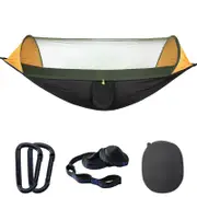 Nevenka Large Camping Pop-up Parachute Hammock with Mosquito Net-Orange