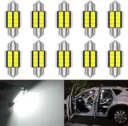 KaTur DE3175 DE3021 Festoon C5W Led Bulbs 31mm White Light Super Bright Chipsets Canbus Error Free for 3175 3022 3021 Interior Light,Dome Light,Map Light,Door Light,Trunk Light (Pack of 10)