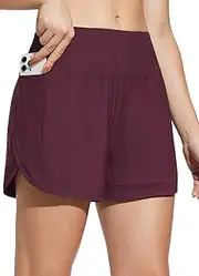 [baleaf] Women's 4" High Waisted Swim Shorts Quick Dry Board Shorts UPF50+ Swimsuit with Liner and Pockets