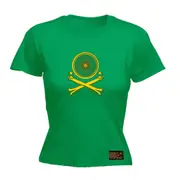 Cycling Rltw Wheel Crossbones - Funny Novelty Womens T-Shirt T Shirt Tshirt