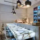 Agate Stone Dining Table Bar Countertop Luxury Furniture Handmade Cafeteria Deco