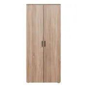 European Cabinetry Natural Oak Slim Scandi Black Handles Stockholm Storage Cupboard