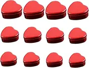 UTHCLO 12Pcs Boxes Heart Shape Tinplate Boxes for Candy and Biscuit Storage Lightweight Chic Decorative Cookie Packaging for Parties Weddings and Festivals Durable and Practical Design