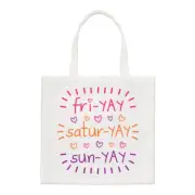 Fri-yay Satur-yay Sun-yay Regular Tote Bag Funny Flamingo Weekend