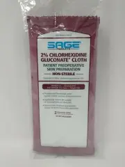 Sage Products 2% Chlorhexidine Gluconate Cloths Lot of 3