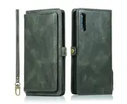 Detachable Phone Case for Easy Portability (Dark Green), Wallet Case for Samsung Galaxy A70