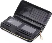 [TOGEVAL] Fashionable Women Wallet Long Coin Pouch Id Passport Holder and Secure Zipper Buckle Design