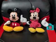 VTG Applause Disney "Minnie And Mickey Mouse 7” Bean Bag Toys With Hang Tags NWT
