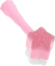 PACKOVE Manual Facial Brush Portable Skin Care Tool for Women Face Massage Brush for Cleansing Ergonomic Design for Easy Use for Home and Travel Pink
