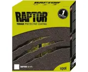 U-POL Raptor Tough and Tintable Protective Coating 3.8 Litre, White, UPORLW/S4