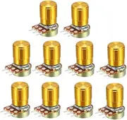 XYWHPGV WH148 1K Ohm Variable Resistors Single Turn Rotary Carbon Film Taper Potentiometer W Knobs 10pcs(afb66 61999 f25ee 69e9a 9b585 855e9