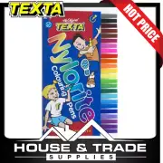 Texta Colouring Pens Nylorite 24 Colours with Plastic Wallet 0178858