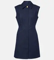 [Veronica Beard] Veronica Beard Serina cotton-blend minidress AU 6 blue