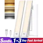 Magnetic Led Motion Sensor Light Under Closet Dimmable Rechargeable Cabinet Lamp