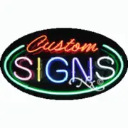 NEW “CUSTOM SIGNS" 30x17 OVAL BORDER REAL NEON SIGN w/CUSTOM OPTIONS 14402