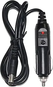 12V 24V Auto Car Cigarette Lighter 15A Fuse Plug with LED to Light DC 5.5 x 2.1mm Connector DVR Supply Charger Power Cable 4FT 20AWG Wire Extension for Vehicle Most Device
