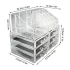 Clear Makeup Organizer With 6 Drawers 1 Tray Stackable Skin Care Cosmetic Di AGS