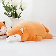 BYNYXI 45 cm Fox Plush Toy Cushion, Plush Fox Lying Down Plush Cushion, Stuffed Toy, Fluffy Hug Cushion, Stuffed Cuddly Toy, Kawaii Fox Cushion, Plush Doll for Children, Birthday Gift