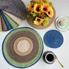 Dining Table Mat Long-lasting Placemat Modern Round Placemats Set Heat-resistant