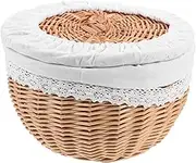 Cabilock 1Pc Bread Storage Basket Delicate Pastry Food Storage Basket with Cloth Lining Design for Home Dining and Hotel Use for Breads Pastries