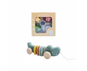 2pc Kaper Kidz Wooden Pull A Crocodile & Shape Sorter Activity Block Toys 12m+