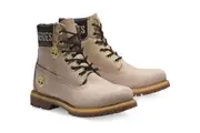 Timberland Womens Premium 6" Waterproof Boots Shoes Leather - Light Beige Nubuck