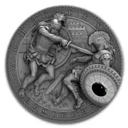 2017 Niue 2 oz Antique Silver Demigods Achilles Ultra High Relief