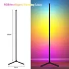 HG 9W 150CM/59Inches BT Connected LEDs RGB Corner Floor Lamp Standing Light A Tm