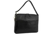 Pierre Cardin Croc-Embossed Leather Business 15" Laptop Computer Bag - Black