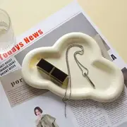 Jewelry Dish Trinket Tray for Women, Ring Dish Holder, Unique Cloud Shape Crème