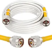MOOKEERF N Male to Male Coaxial Cable 50 ohm RG8X Coax Cable Ultra Low Loss Jumper Cable for Antenna, Ham Radio, WiFi Router, Signal Booster, ADS-B System (25FT)