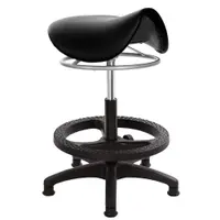 在飛比找ETMall東森購物網優惠-GXG 馬鞍型 工作椅 (塑膠腳+踏圈) 拉環升降款 TW-