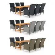 Garden Patio Yard Dining Set 7 Piece Table Chair Seating Multi Colours vidaXL