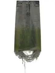 [Rick Owens] Godet 13Oz 酸降解流蘇半身裙