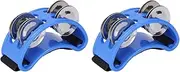 Foot Tambourine, Tambourine Musical Percussion Instrument 2PCS Adjustable Tightness for Concerts (#12)