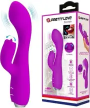 Pretty Love Doreen Jack Rabbit Vibrator Oral Clit Licking Tongue Rechargeable