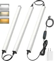 Set Of 3 Linkable USB 12 Inch LED Under Cabinet Lights - 3 Color Temps