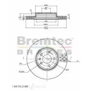 Bremtec Euro-Line GeoZinc Coated Brake Rotor - BDR22000EL
