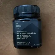 The Aroha Honey Co. New Zealand Raw Multifloral Manuka Honey MGO 100+, 8.8 oz.