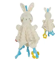 Jiimhte Baby Soothing Animal Doll - Soft Cartoon Stuffed Animal Appeasing Toy - Interactive Baby Lovey Blanket, Baby Snuggle Blanket for Baby Boys and Baby Girls